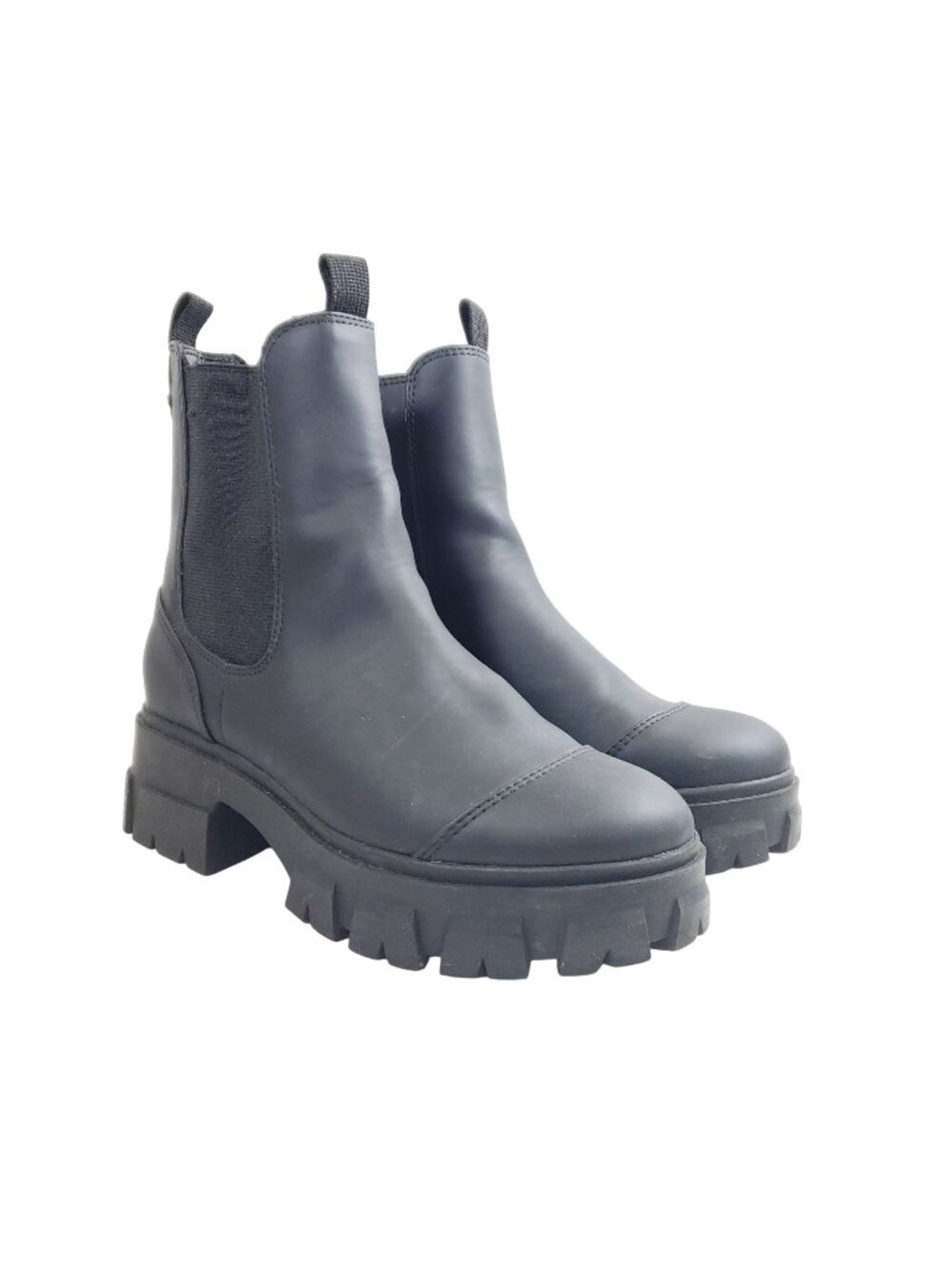 A New Day Women Size 6 Black Chunky Sole Chelsea Boots